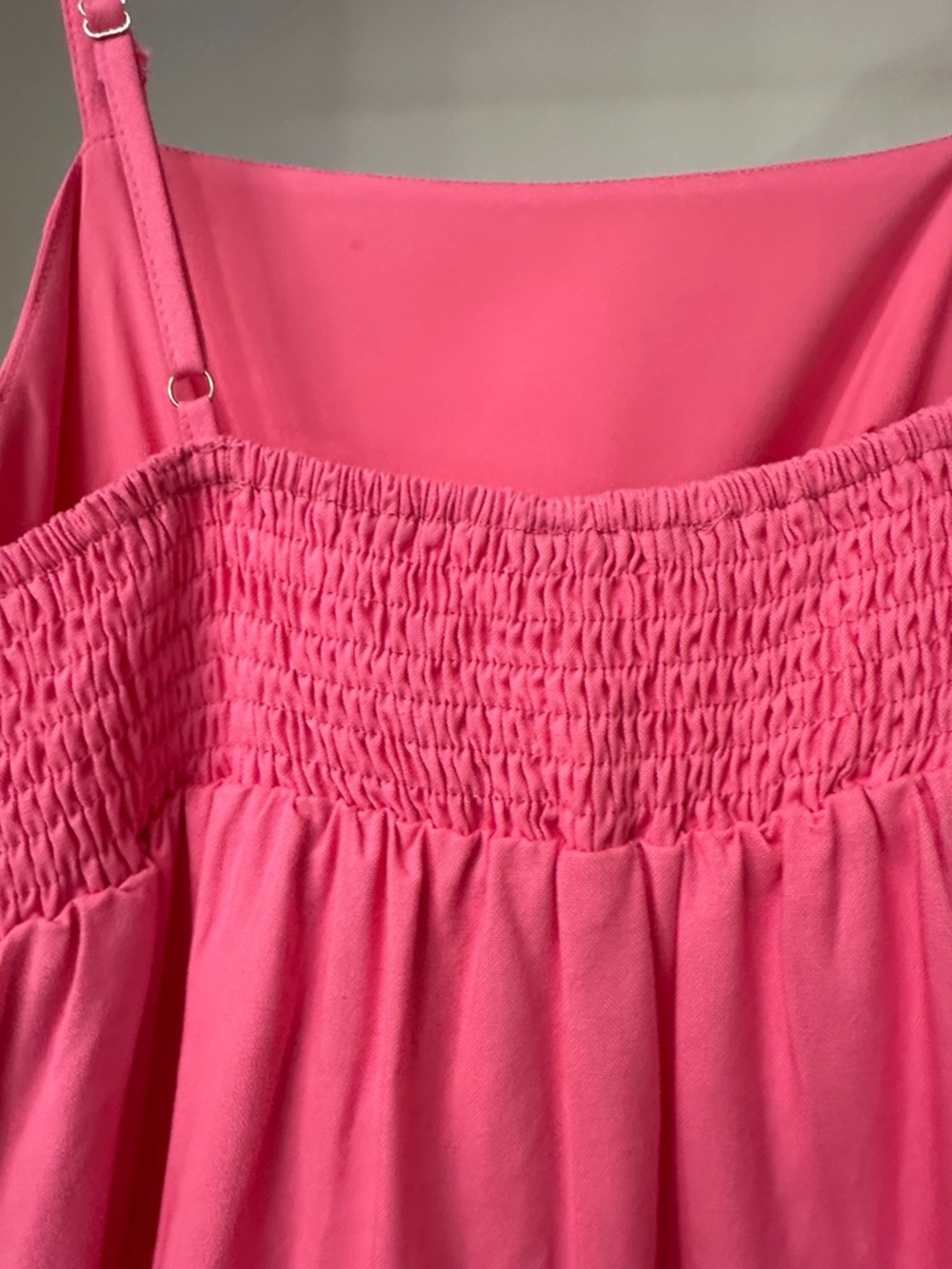 Pink Lily small Bright Hot Pink Tiered Sundress with shorts. Like new - Picture 3 of 4